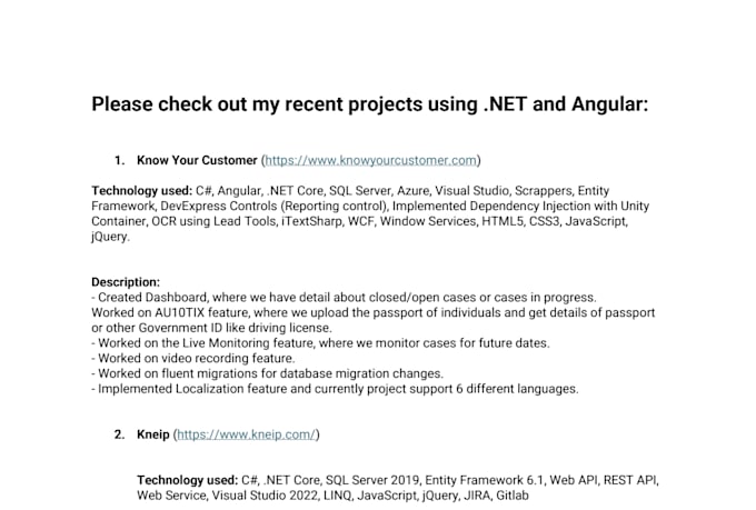develop dot net core and angular web application